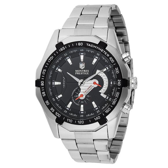 Invicta X Montres Prestige Men's Watch Silver/Black 46mm MPW-0098 New! - Picture 1 of 2